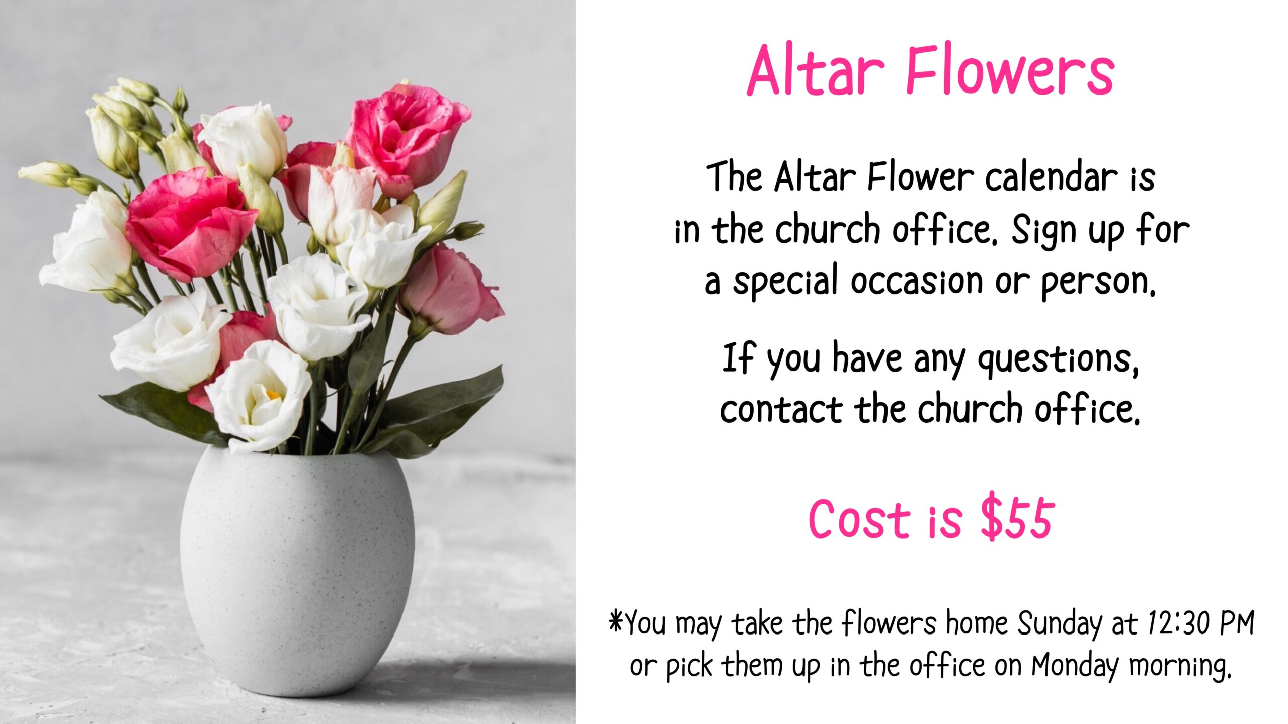 Altar flowers 2024